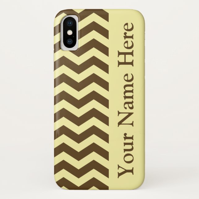 Pecan Cream Neutral Chevrons Case-Mate iPhone Hülle (Rückseite)