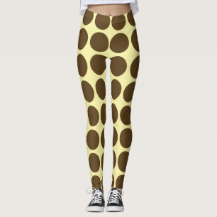 Pecan Cream Neutral Dots Leggings
