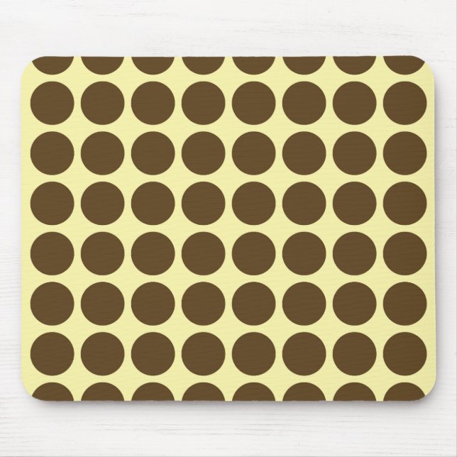 Pecan Cream Neutral Dots Mousepad (Vorne)