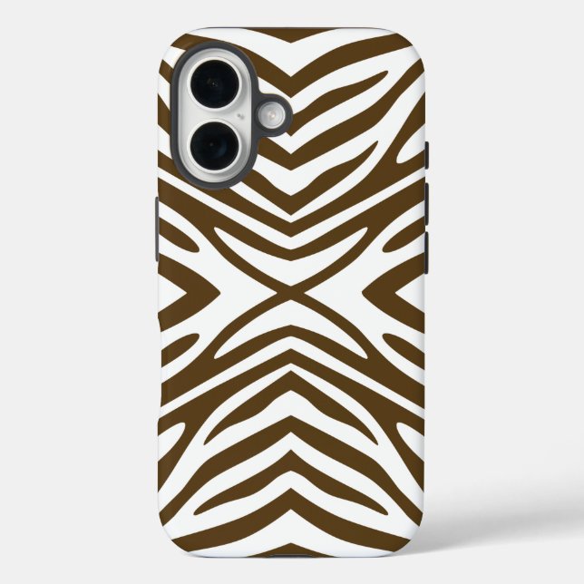 Pecan Neutral Zebra Case-Mate iPhone Hülle (Rückseite)