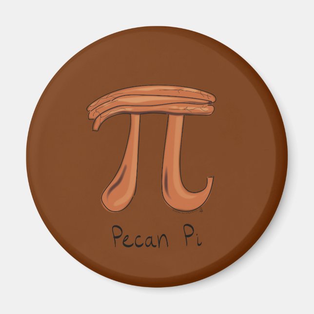 Pecan Pi Niedlich Mah Pi Day Magnet (Vorne)