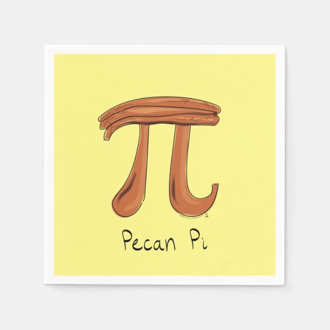 Pecan Pi Niedlich Mah Pi Day Party Napkins Serviette (Vorderseite)