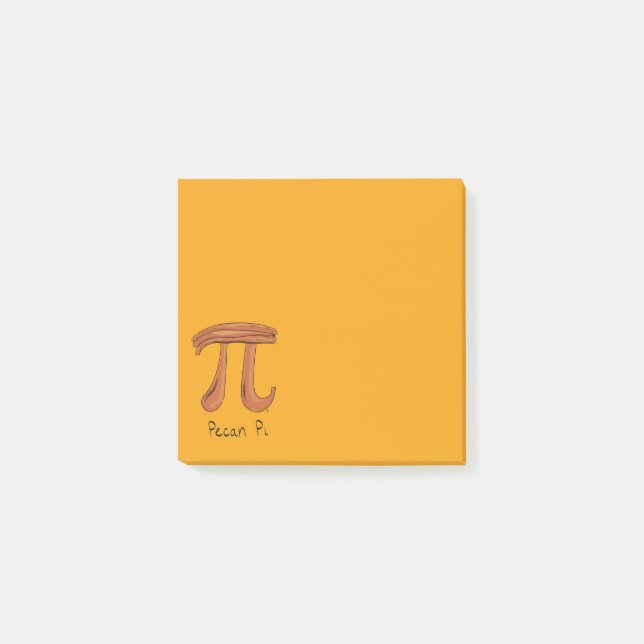 Pecan Pi Niedlich Mathematik Pi Day Notes Post-it Klebezettel (Vorderseite)