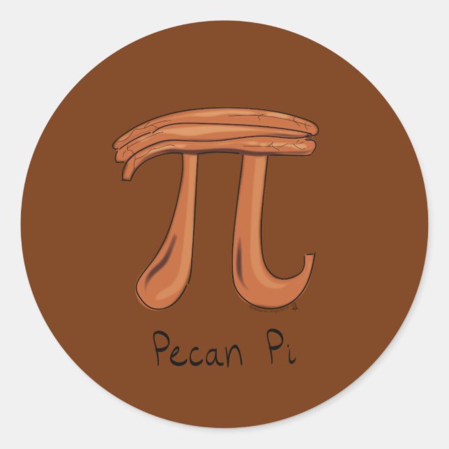 Pecan Pi Symbol Math Lehrer Niedliche Kinder Runder Aufkleber (Vorderseite)
