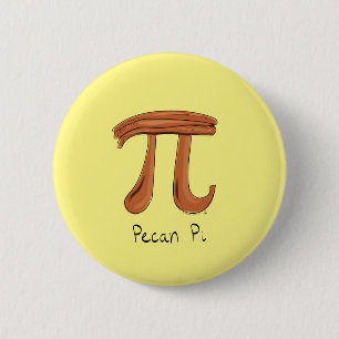 Pecan Pi Symbol Niedlich Mathe Lehrer Geschenk Button