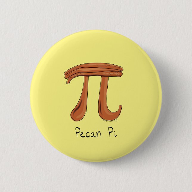 Pecan Pi Symbol Niedlich Mathe Lehrer Geschenk Button (Vorderseite)