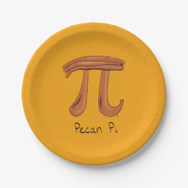Pecan Pi Symbol Niedlich Mathe Lehrer Geschenk Pappteller