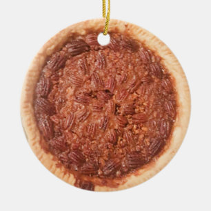 Pecan Pie Food Foto Weihnachten Keramik Ornament