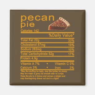 Pecan Pie Nutrition Facts Erntedank cake T-Shir Magnet