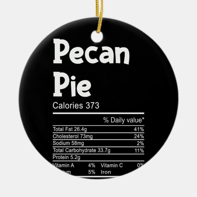 Pecan Pie Nutrition Facts Erntedank Weihnachten Keramik Ornament (Vorne)