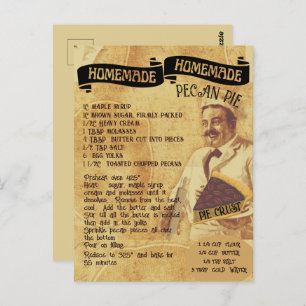 Pecan Pie Recipe Postkarte