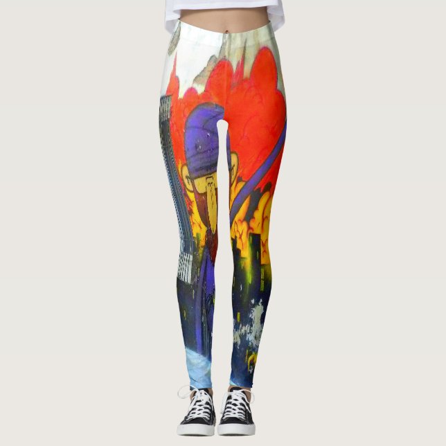 Pecan Pie Street Art Revolution  Leggings (Vorderseite)