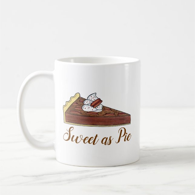 Pecan Pie Tart Southern Food Dessert Sweet as Pie Kaffeetasse (Links)
