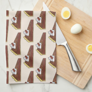 Pecan Pie Tart Southern Food Slice Dessert Feinsch Geschirrtuch