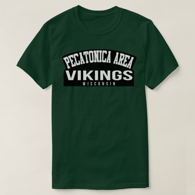 Pecatonica Gebiet Hoch Schule Wikinger T-Shirt (Design vorne)