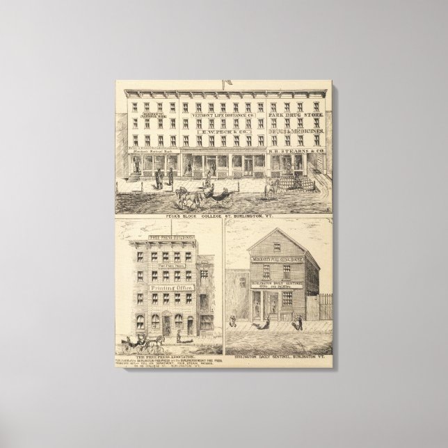 Peck-Block Leinwanddruck (Vorderseite)