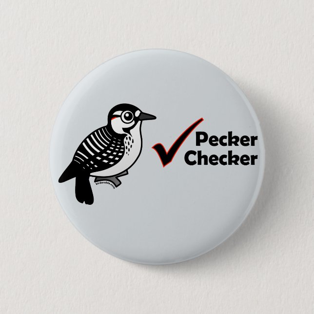Pecker-Schachbrett Button (Vorderseite)