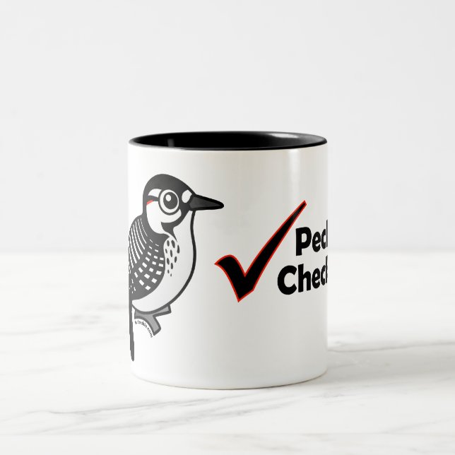 Pecker-Schachbrett Zweifarbige Tasse (Mittel)