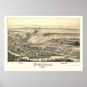 Peckville, PA Panorama Karte - 1892 Poster