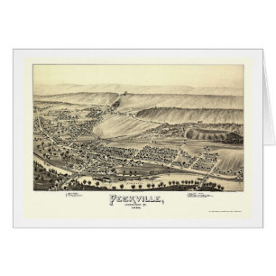 Peckville, panoramische Karte PAs - 1892