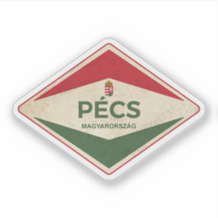 Pecs Ungarn Vintag Aufkleber