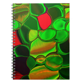 Pedaços de cores, círculos e formas arredondados. notizblock