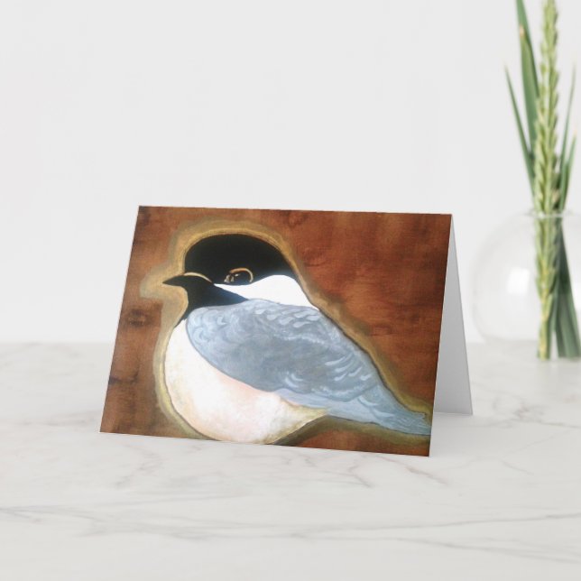 Pedagogygreetings: BC Chickadee Karte (Vorderseite)