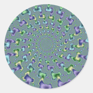 Pedal Columns - Fraktal Runder Aufkleber