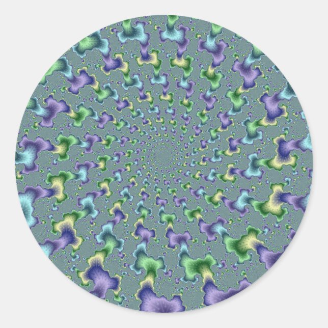 Pedal Columns - Fraktal Runder Aufkleber (Vorderseite)