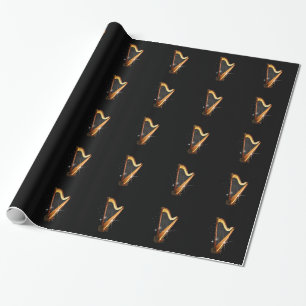 Pedal-Harfen-Packpapier Geschenkpapier