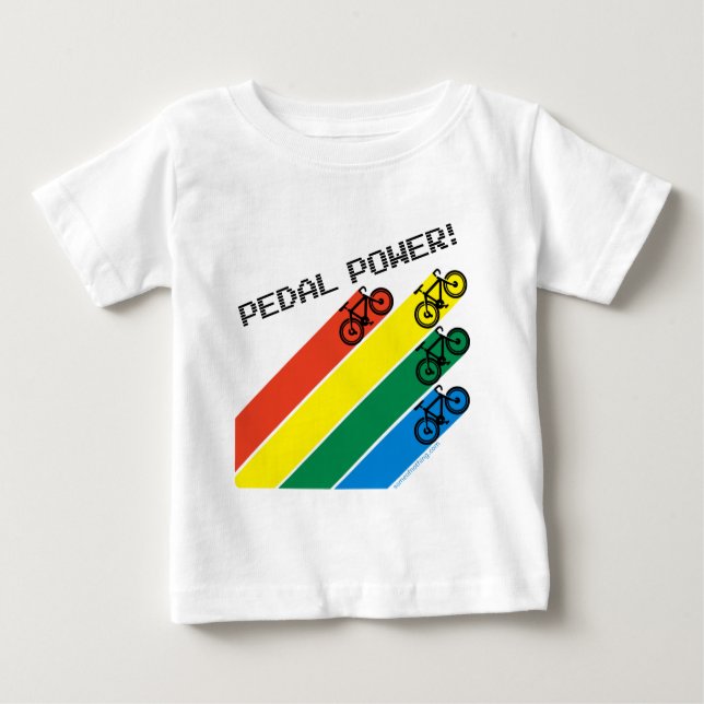 Pedal-Power! Baby T-shirt (Vorderseite)