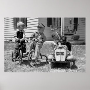 Pedal Power in den 30er Jahren Poster