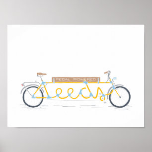 Pedal powered Leeds Poster