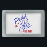 Pedal Pusher Rechteckige Gürtelschnalle<br><div class="desc">Machen Sie es wieder gut,  ein Pusher zu sein - drücken Sie Ihr Fahrrad!</div>
