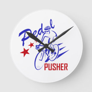 Pedal Pusher Runde Wanduhr