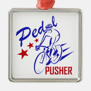 Pedal Pusher Silbernes Ornament