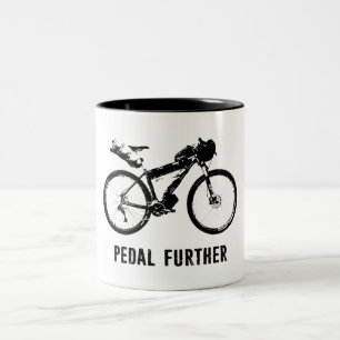 Pedale für weiteres Fahrradfahren Zweifarbige Tasse