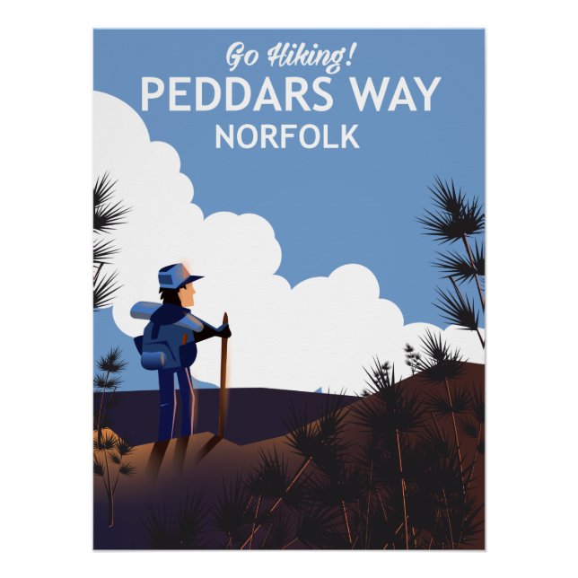 Peddars Way Norfolk Wanderposter Poster (Vorderseite)