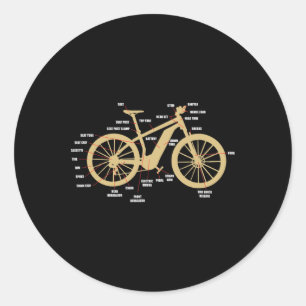 Pedelec-Fahrrad für Radfahrer E-Bike-Teile Radfahr Runder Aufkleber