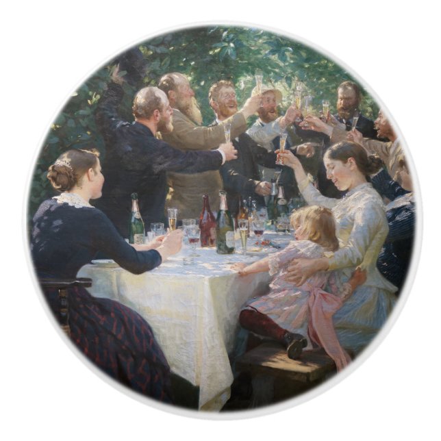 Peder Severin Kroyer - Angesagt, Angesagt, Hurrah! Keramikknauf (Vorderseite)