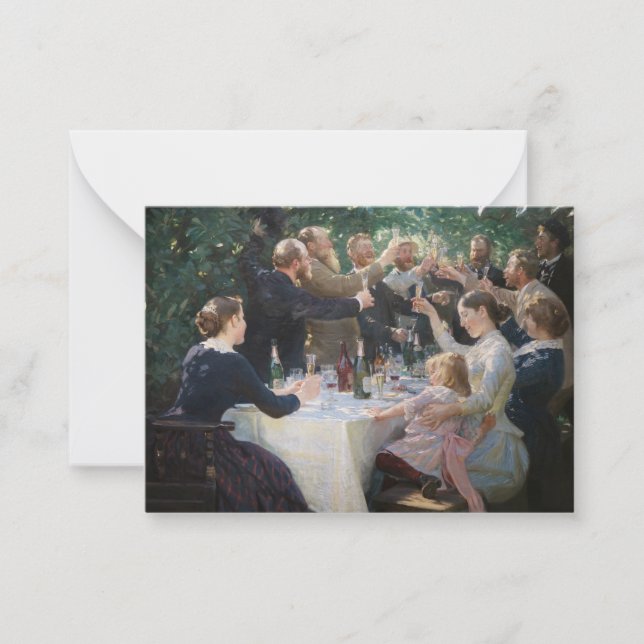 Peder Severin Kroyer - Angesagt, Angesagt, Hurrah! Mitteilungskarte (Vorderseite)