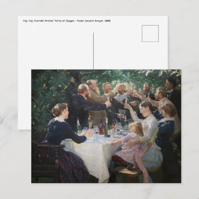 Peder Severin Kroyer - Angesagt, Angesagt, Hurrah! Postkarte (Vorne/Hinten)
