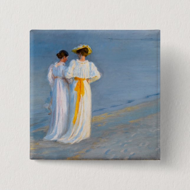 Peder Severin Kroyer - Anna Ancher & Marie Kroyer Button (Vorderseite)