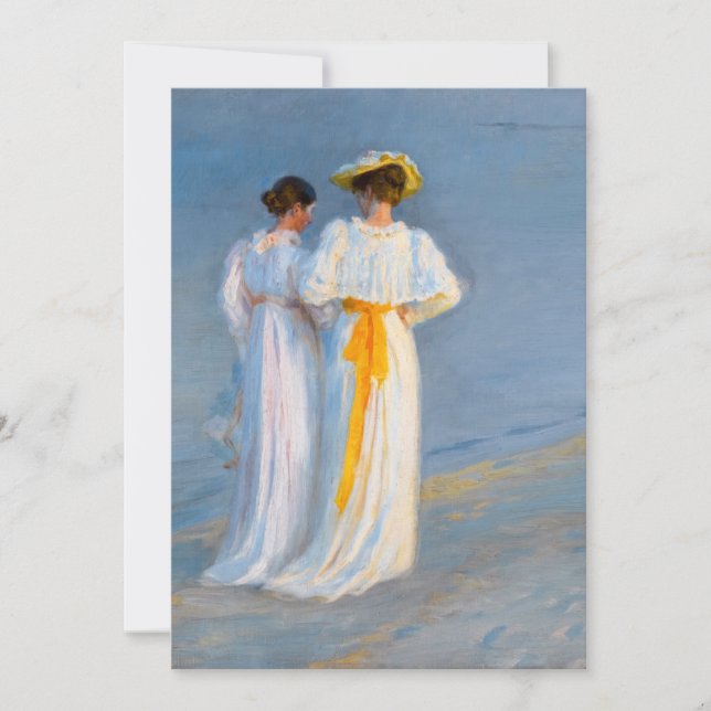 Peder Severin Kroyer - Anna Ancher & Marie Kroyer Dankeskarte (Vorderseite)