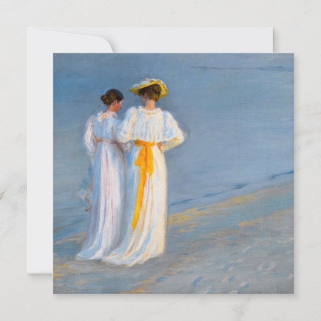 Peder Severin Kroyer - Anna Ancher & Marie Kroyer Einladung (Vorderseite)