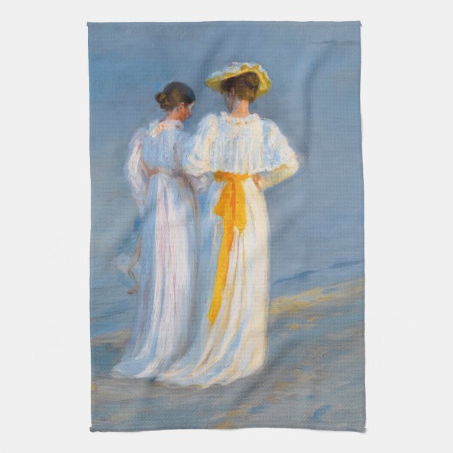 Peder Severin Kroyer - Anna Ancher & Marie Kroyer Geschirrtuch (Vertikal)