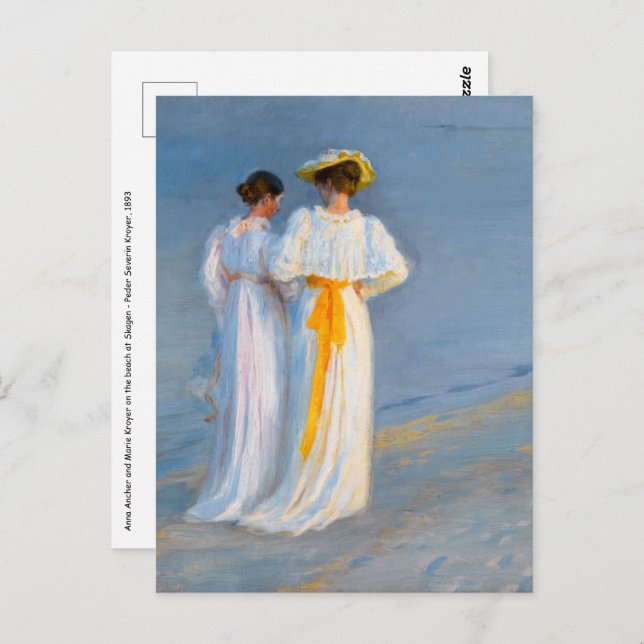 Peder Severin Kroyer - Anna Ancher & Marie Kroyer Postkarte (Vorne/Hinten)