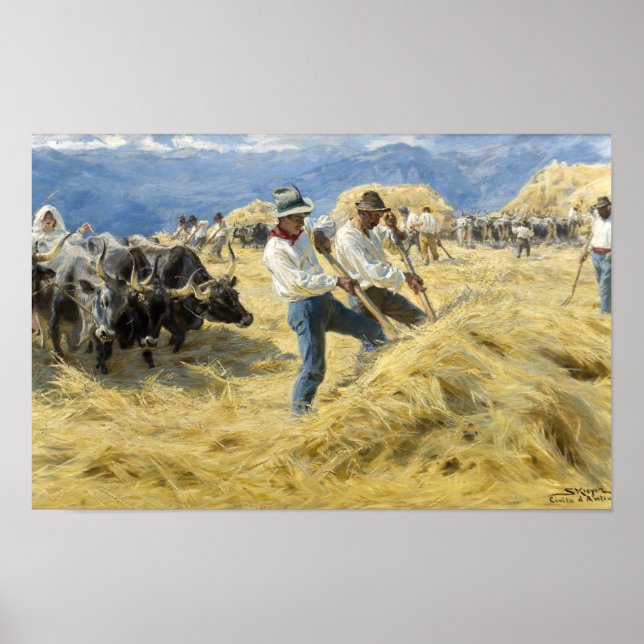 Peder Severin Kroyer - Bedrohung in den Abruzzen Poster (Vorne)