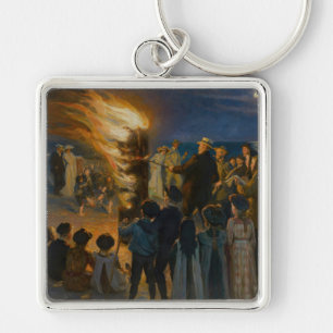 Peder Severin Kroyer - Feierabend im Mittsommer Schlüsselanhänger