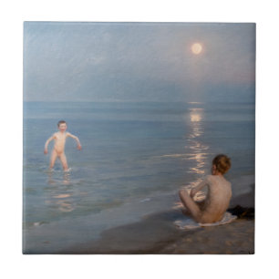Peder Severin Kroyer - Jungen baden in Skagen Fliese
